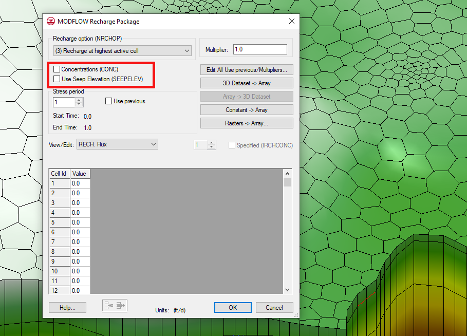 MODFLOW-USG Transport RCH 选项